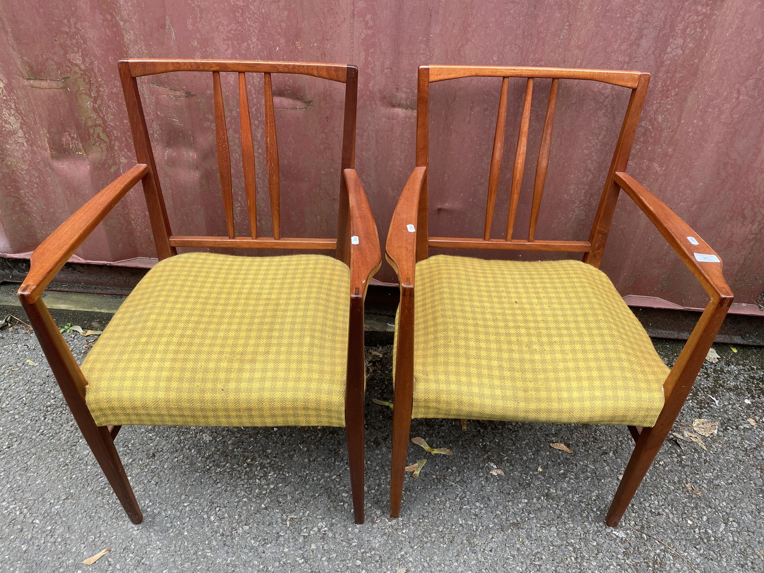 A set of four Gordon Russell 1950s teak dining chairs, model 6409 and 6408, designed by W.H Curly, - Image 3 of 3