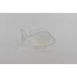 A small Lalique opalescent glass model of a fish, the base signed 'Lalique France' 4.5 high x 6.5 cm