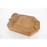 Robert Mouseman Thompson (1876-1955), an English oak ashtray with carved mouse trademark