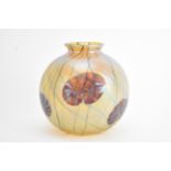 Richard P Golding for Okra Glass, Gold Lily, an ovoid Art glass vase, signed and dated 2005 to base,