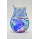 An art glass vase by Siddy Langley, signed and dated 1996, 21cm h, 14cmw. Condition no damage