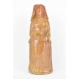 A 19th century salt glaze stoneware jug fashioned as a nun holding rosary beads, 36cm high,