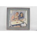 Harold Dearden (1888-1962) An oil on board entitled 'Sketch the Needlepoint', 27.5 x 26cm, framed,