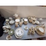 Mixed part tea sets to include Royal Adderley Arcadia pattern, Royal Doulton Tumbling Leaves pattern
