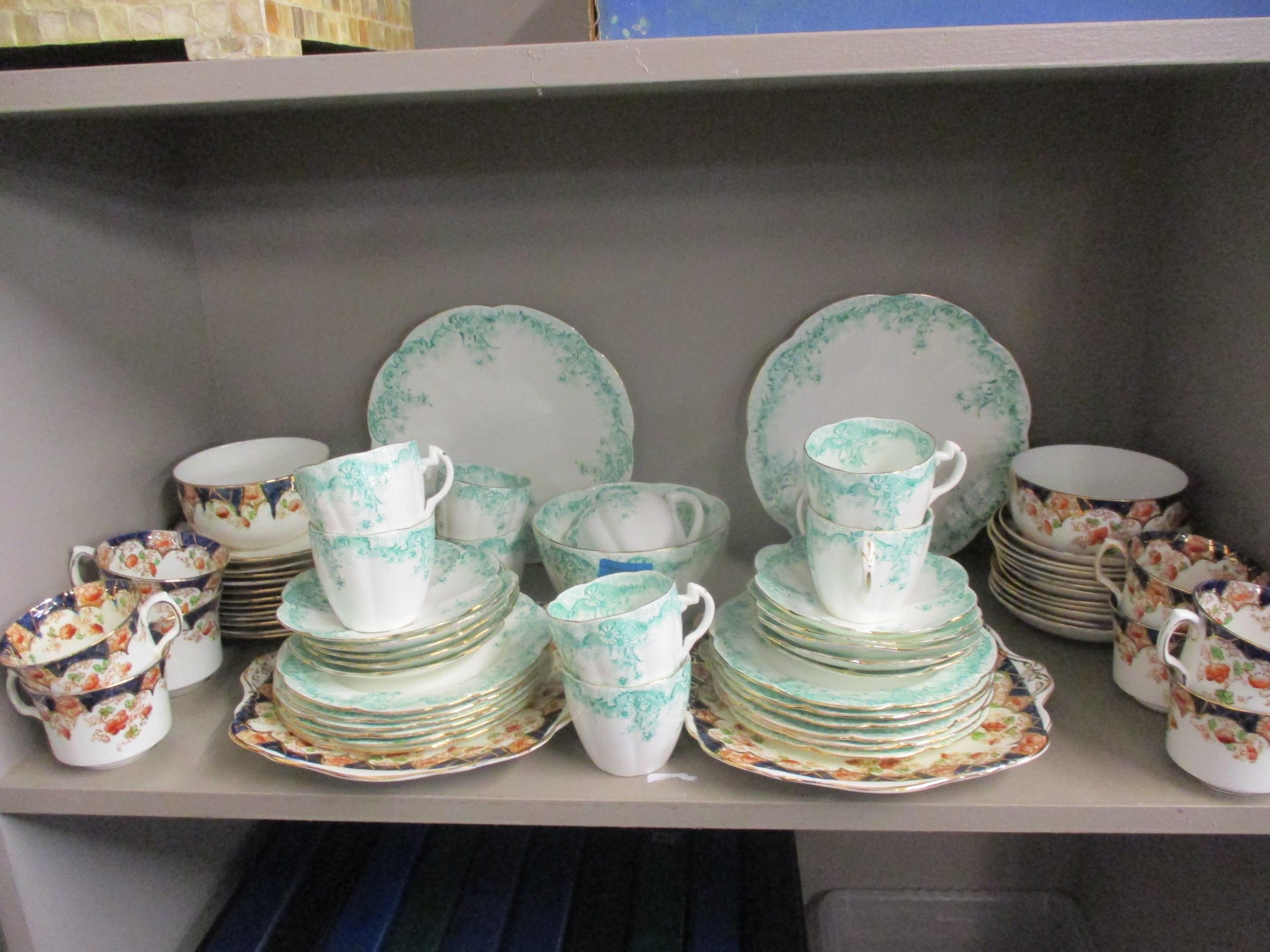 Two early 20th century part tea sets to include Atlas china and Foley china Location: RWB