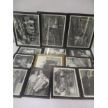 Thirty framed and glazed black and white prints of American dinner scenes, bar scenes and portraits