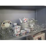 A quantity of mixed glassware, together with T G Green Oakville tea and dinner ware together with