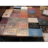 A collection of various coin sets to include Proof coinage of the Falkland Islands 1980, and the