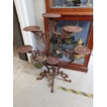 A Coalbrookdale style cast iron plant stand 100cm h x 90cm w Location: G