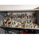 A large collection of decorative ceramics and glassware to include Aynsley, Wedgwood and others.
