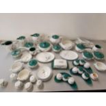 A quantity of Denby stoneware crockery with green wheat design signed Albert Colledge Location: LWB