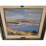 Emous - 'Nace el Limay' - river scene, oil on canvas, signed, framed 54cm x 46cm Location: LWM