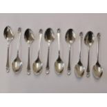A set of ten German silver teaspoons by Wilkens, 110g, Location: CAB