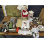 A selection of silver plate, collectors dolls and a Hornby railway set to include the Princess