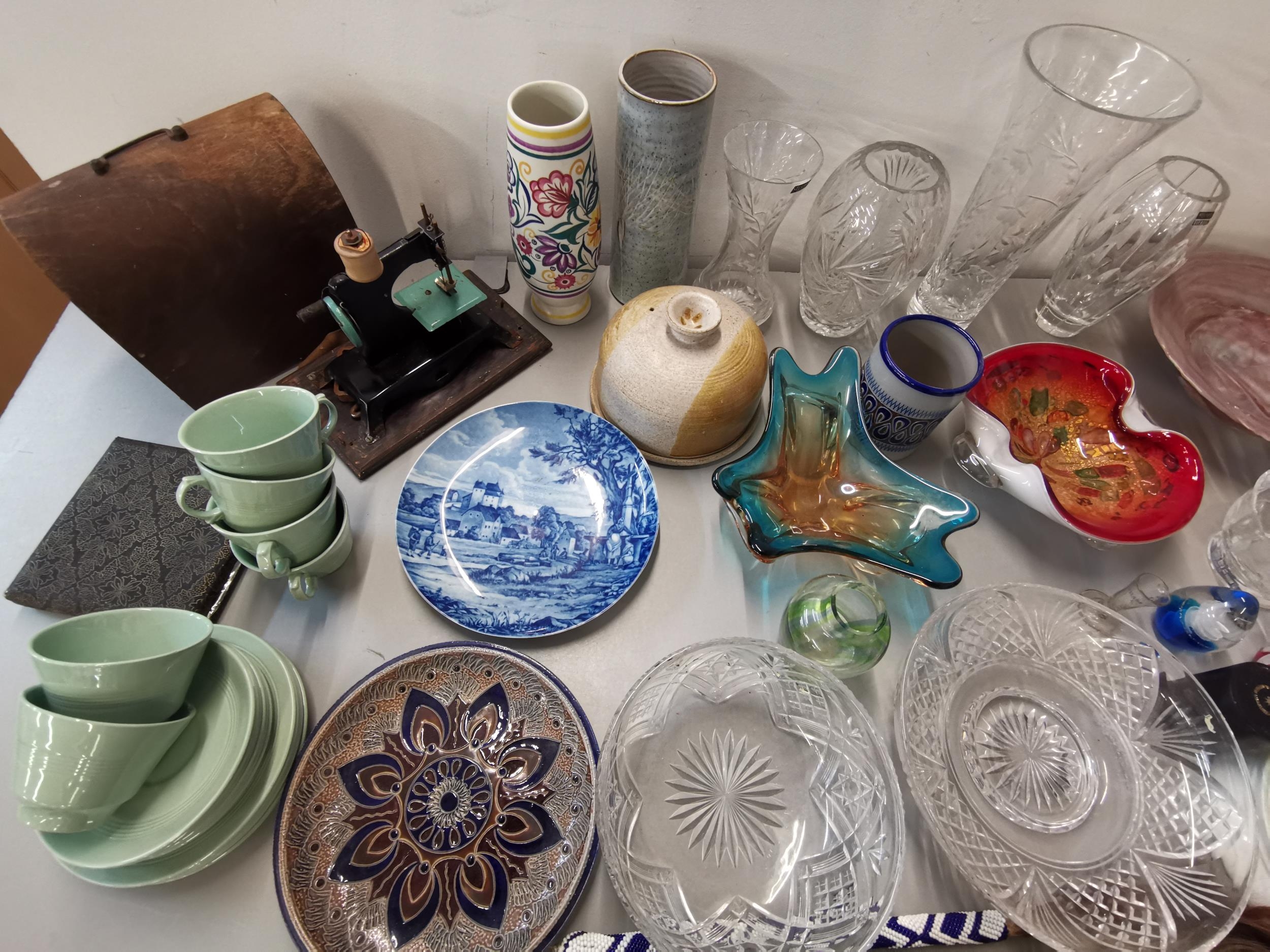 Mixed lot to include Murano glass, Stuart crystal, Royal Doulton 'Domask Rose' part tea set, a - Image 2 of 3