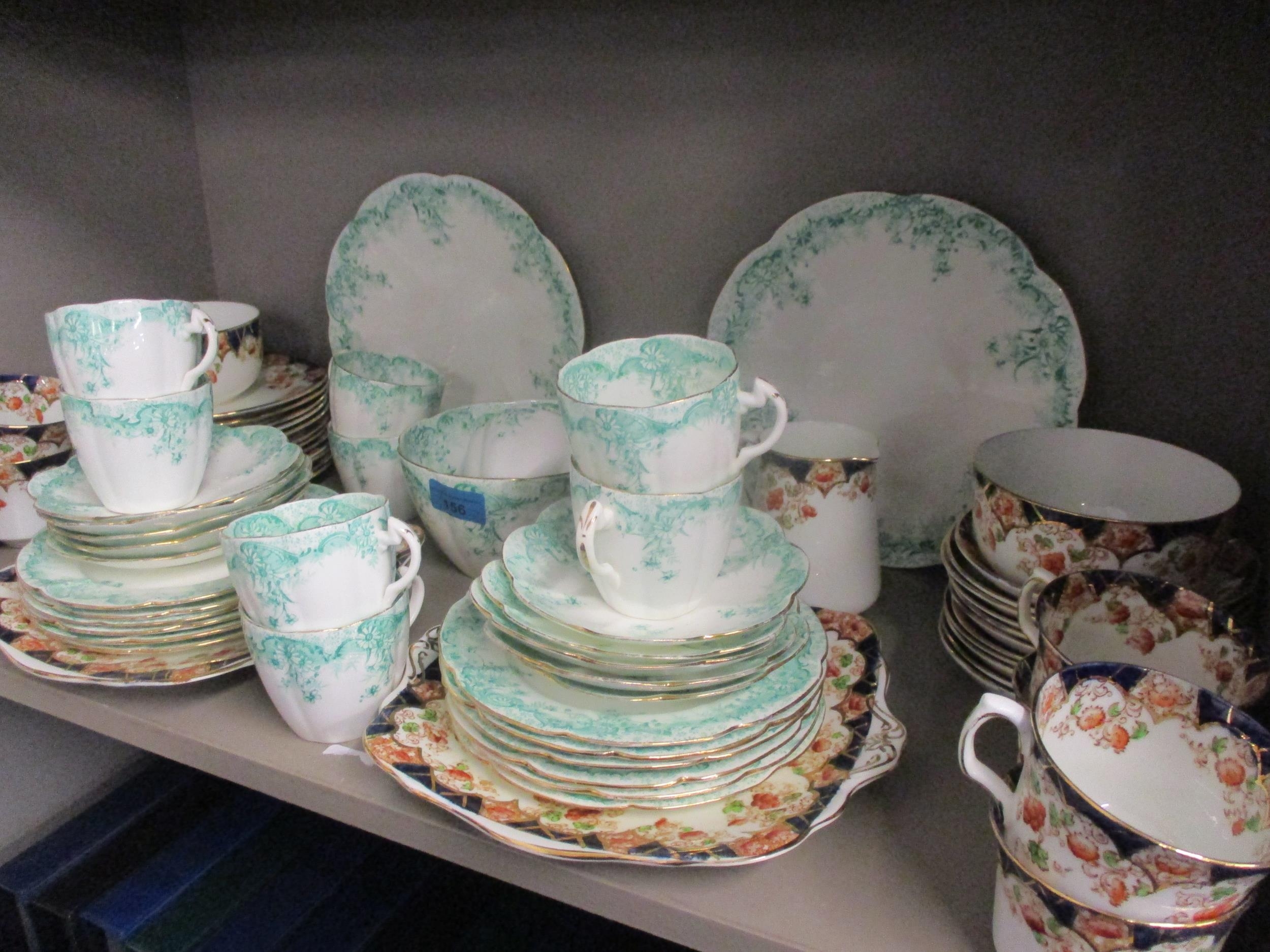 Two early 20th century part tea sets to include Atlas china and Foley china Location: RWB - Image 2 of 4