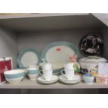Susie Cooper coffee cans and saucers, a Ridgway Conway selection of tableware, a Royal Worcester