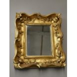 A 19th century gilt wood framed set with later mirror plate, 36 x 31cm, Location: LWB