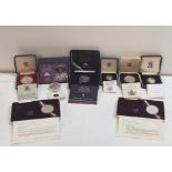 A group of silver commemorative coinage to include the Queen Elizabeth The Queen Mother Centenary
