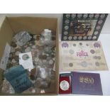 A large quantity of mostly British and other coinage to include 1970 coinage of Great Britain set,