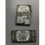 Two early 20th century silver cases 30g Location: Cab