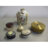 Two 18th Century trinket boxes A/F to include an enamelled example together with a German painted