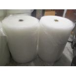 Two rolls of 750mm x 100m bubble wrap