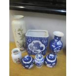 Twentieth century Oriental ceramics to include Chinese blue and white Prunus blossom ginger jars and