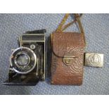 A F. Deckel Compur Balda folding camera with Schneider - Kreuznach Radionar lens f 4.5 10-50m, in