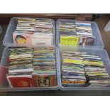 Four crates of assorted 7" singles