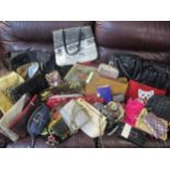 Modern bags and purses, mostly new with tags, to include James Lakeland and Tommy & Kate together