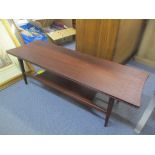 A 1960s Richard Hornby design teak coffee table for Heals 35.5cm h x 121cm w