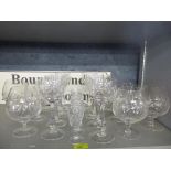 A selection of Stuart Crystal drinking glasses to include hocks and brandy glasses Location: 5.2