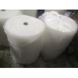 Two rolls of 750mm x 100m bubble wrap