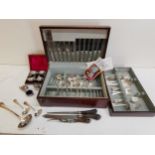 An Arthur Price silver plated canteen of cutlery, together with a cased set of four silver plated