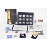 A collection of silver and commemorative coin to include three 2013 Royal Mint 'The George and the