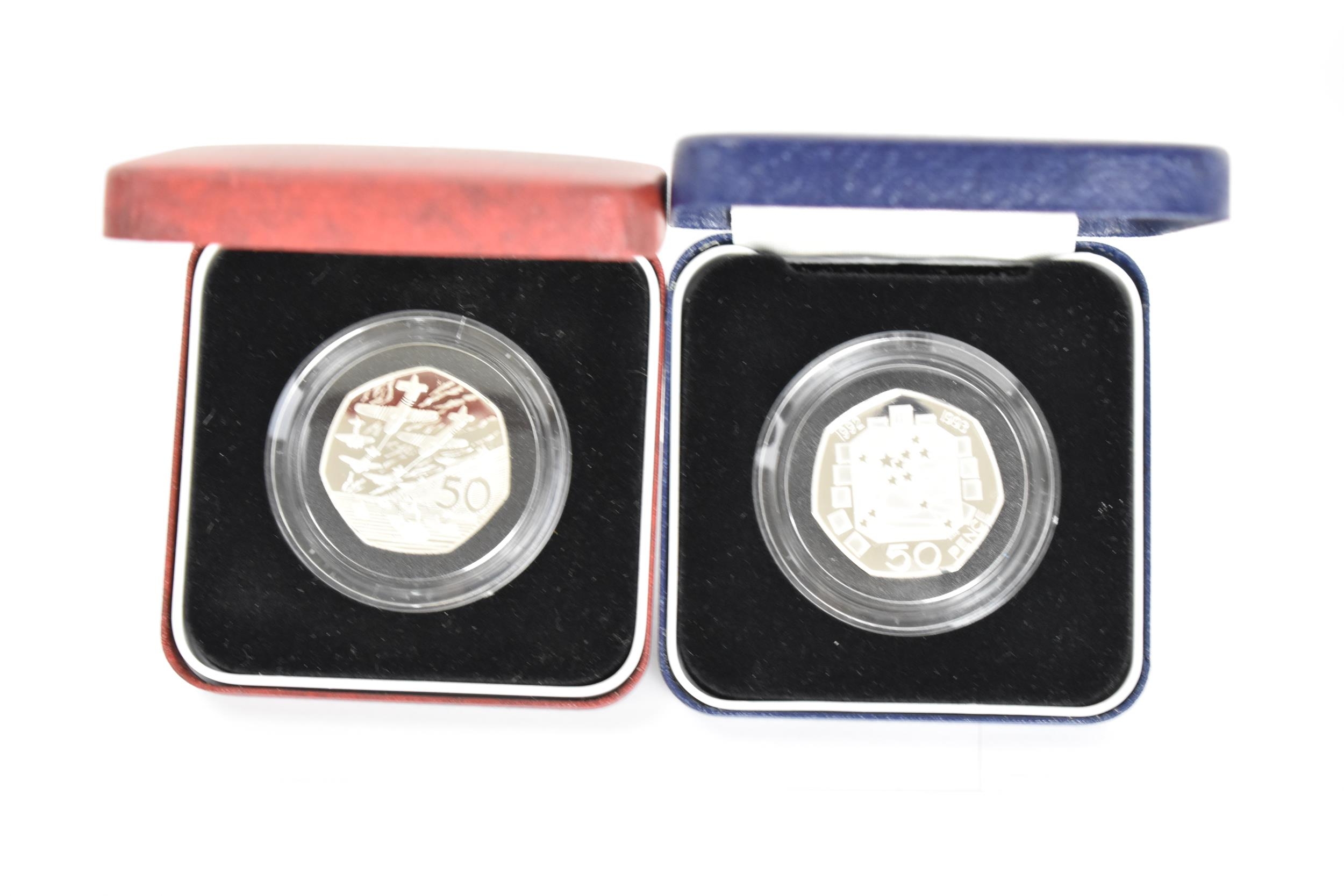 A collection of 6 Royal Mind silver proof Fifty Pence coins to include the 1992-1993 ?United - Image 4 of 5