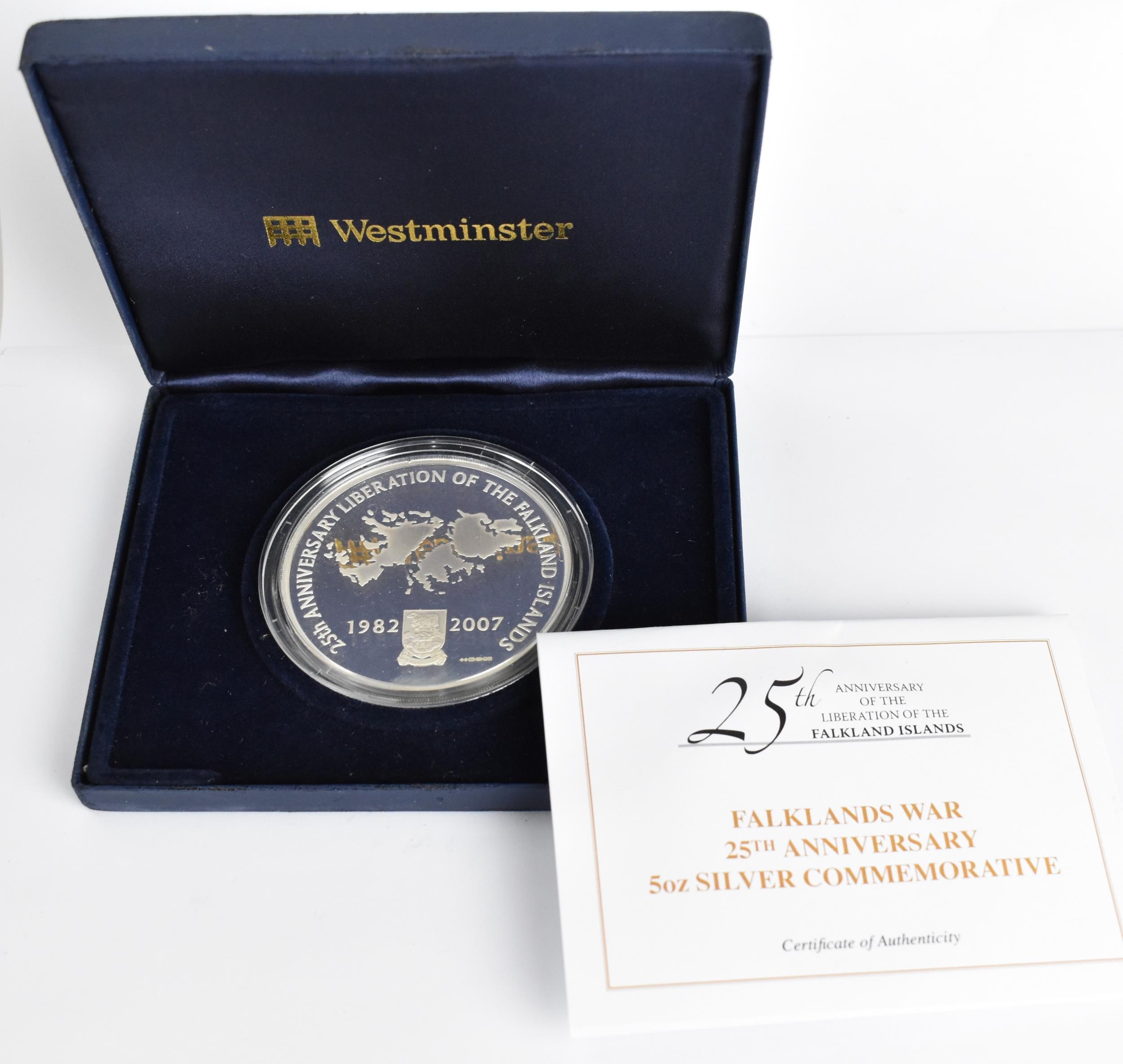 25th Anniversary of the Liberation of The Falkland Islands 2007 5oz commemorative coin issued by The