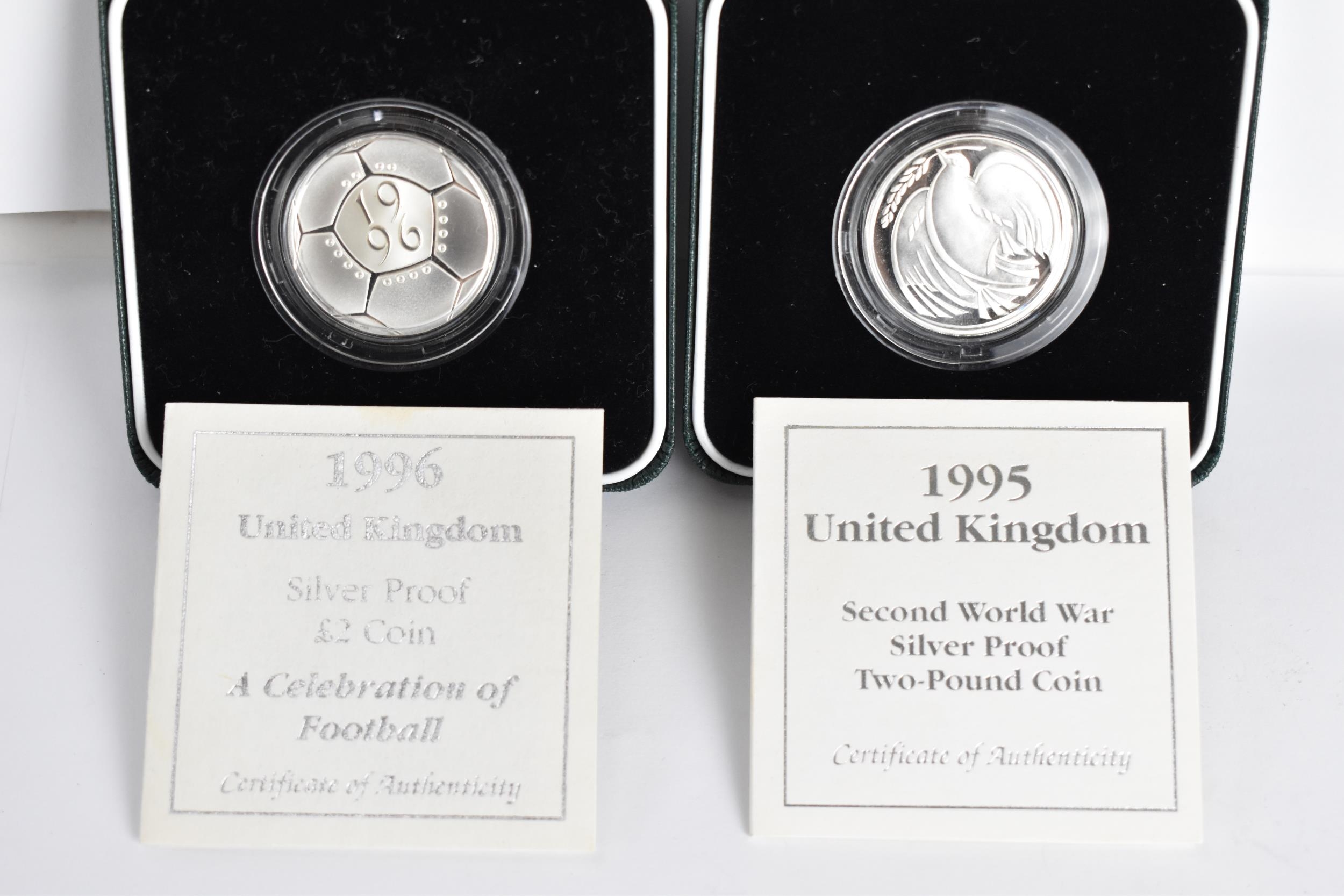 A collection of 6 Royal Mint silver proof Two-Pound coins to include the 1997 and 1998 silver - Image 4 of 4