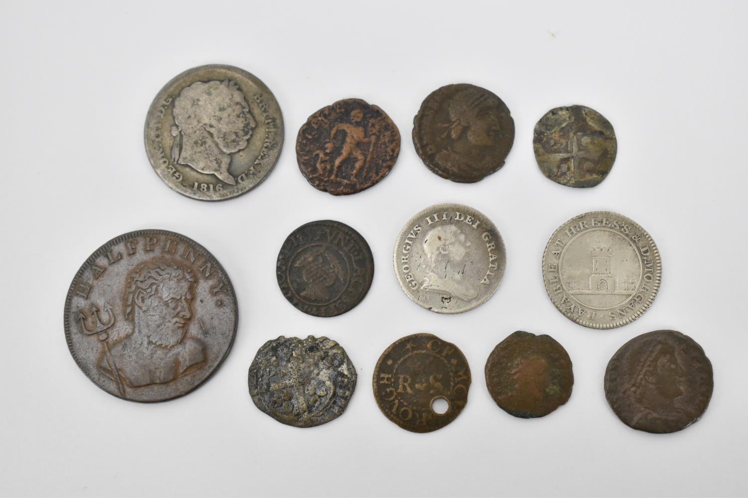 British coinage to include a Charles II (1649-1685), Scottish penny, crowned II, C R across field,