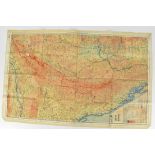 A WWII Silk Escape Map Sheet A India (Part of) and Burma (North West) Sheet B, Burma (North East),