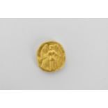 A posthumous Alexander the Great (336-323 B.C.E.) imitation gold stater. The obverse showing the