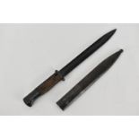 A Horster WWII German knife bayonet, blade blued and stamped S/155K and 8942g to other side,