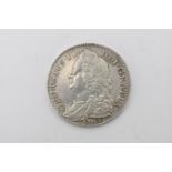 A George II 1727-1760, silver half crown dated 1745, Obverse: 'GEORGIUS 11 . DEI . GRATIA .'