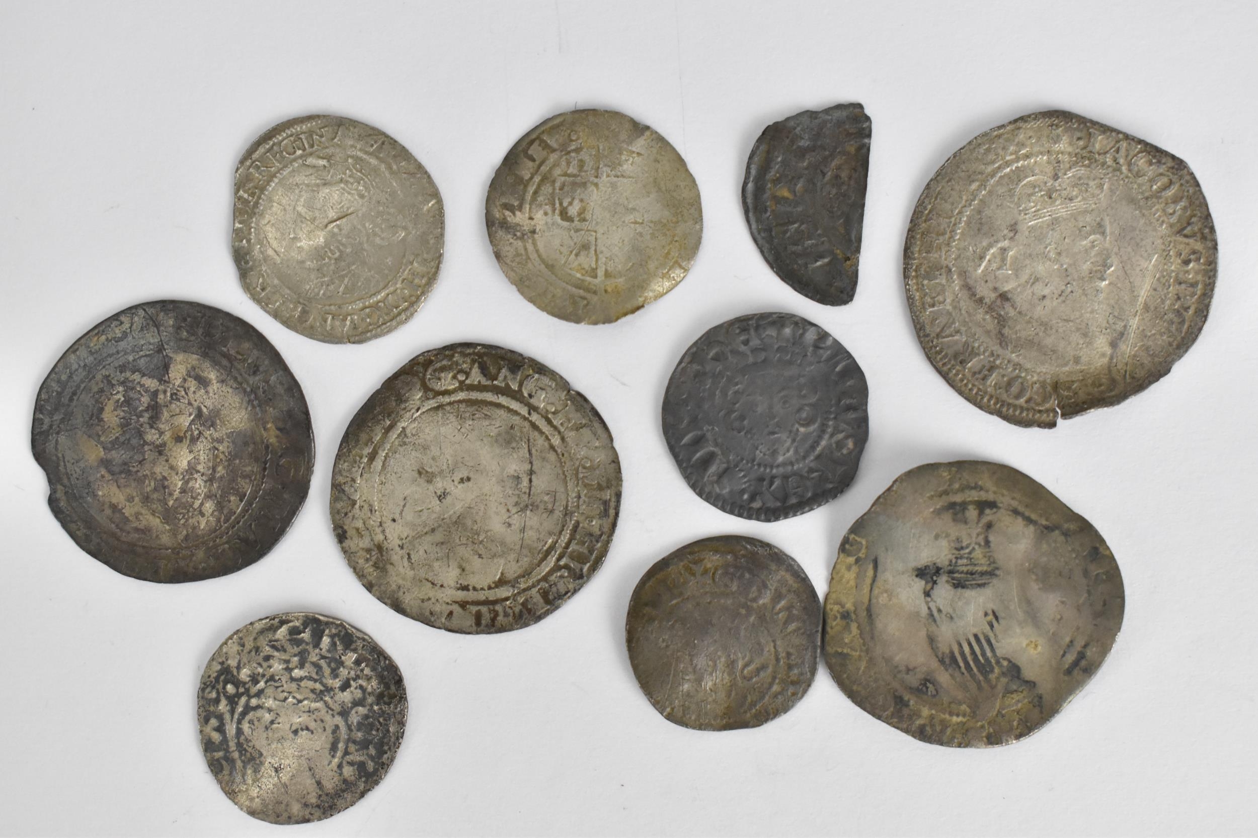 Ten hammered coins of The Kingdom of England to include a cut 1/2 short cross penny of King Henry - Image 4 of 6