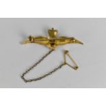 A 9ct gold and enamel RAF sweetheart brooch 3.55g