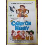 An original film poster for Carry on Henry, 101cm x 68cm