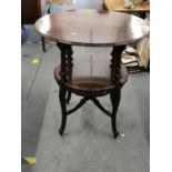 A Victorian Mahogany centre table, 71cm h x 68cm d Location: RWM