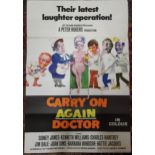 An original film poster for Carry on Again Doctor, 101cm x 68cm