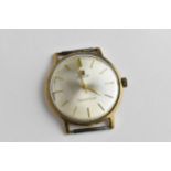 A gents Tissot Sea Star Seven gold manual wind wristwatch with silvered dial having baton hour